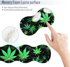 TGFEWYTJYJ Extended Gaming Mouse Pad,Memory Foam Ergonomic Keyboard Mouse Wrist Rest Support Set,Large Desk Mat with Stitched Edges,Non-Slip Base Mousepad Home Office,Marijuana Leaves - Image 5