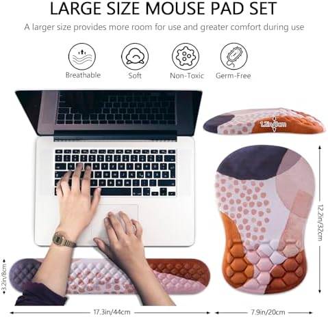 Ergonomic Mouse Pad & Keyboard Wrist Rest Set, Memory Foam - Image 5