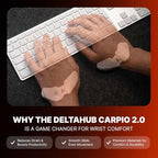 DELTAHUB Carpio 2.0 - Right-Handed Truly Ergonomic Wrist Rest for Mouse, Carpal Tunnel Support, Pain Relief, Anti-Fatigue, Easy Glide, Sleek, Office, Computer, Laptop, Gaming - Large, Black - Image 5