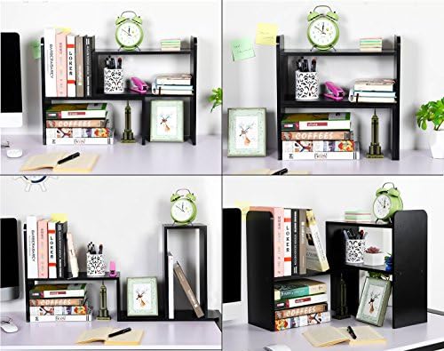 PAG-Mass Desktop Bookshelf Freestanding Wooden Countertop Bookcase Accessories Organizer Display Rack Dorm Desk Storage Shelf - Image 6