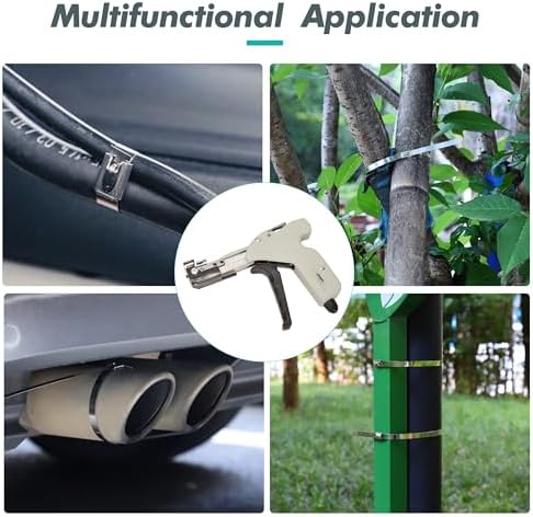 Metal Zip Ties Cutter Stainless Steel Cable Tie Gun can adjust tightness One hand type for Self-Locking Stainless Steel Cable Ties Heavy Duty Tensioning Cutting Tool - Image 4