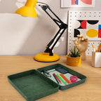 Welaxy 2pc Office desk drawer organizer tray letter-size file Forest Green - Image 5