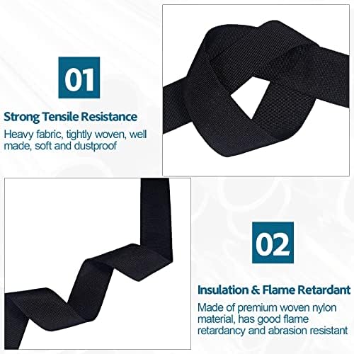 Nylon Protective Hose Sleeve Sheath Cable Cover Welding Tig Torch Hydraulic Hose, 1.5 Inch ID, 25 Feet Length, Black - Image 4