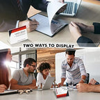 Teling 150 Pcs 3.5x2.5 Mini Acrylic Sign Holder Slant Back Display Stands - Image 6