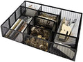BLU MONACO | Black Metal Mesh Desk Drawer Organizer Tray | 12 Adjustable Compartments & 9 Removable Dividers | Space-Saving Office Supplies Organizer for Drawers, Vanity, Kitchen & Workspace Storage by Blu_Monaco