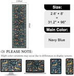 DUKINO 2.6x8 Rug for Hallway, Washable Kitchen Rugs Non Slip, Navy Blue - Image 2