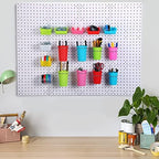 Sieral 64 Pieces Pegboard Bins Pegboard Cups with Hooks and Loops Peg Hooks Assortment Organizer Accessory for Organizing Accessories Tools Storage Office Workshop Garage Workbench (Colorful) - Image 5