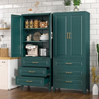 Polup 75" Metal Storage Cabinet, Kitchen Pantry Cabinet with 3 Drawers - Image 2