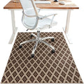 48"x60" Office Chair Mat for Hardwood Floor, Non-Slip Washable Brown Coffee by BESBLEE