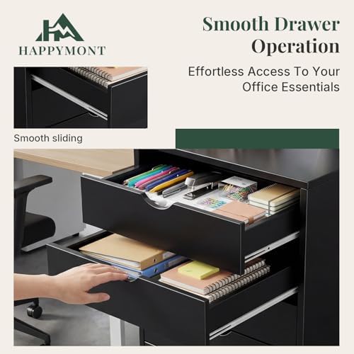 5 Drawer Mobile File Cabinet, Printer Stand with Wheels - Image 6