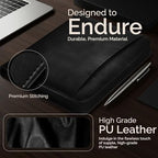 Customized Black Zippered Portfolio Binder - Engraved PU Leather Business Portfolio Organizer - Padfolio for Men & Women with US Letter Notepad, 10.5 Inch Tablet Pocket & Gift Box by Lautus Designs - Image 6