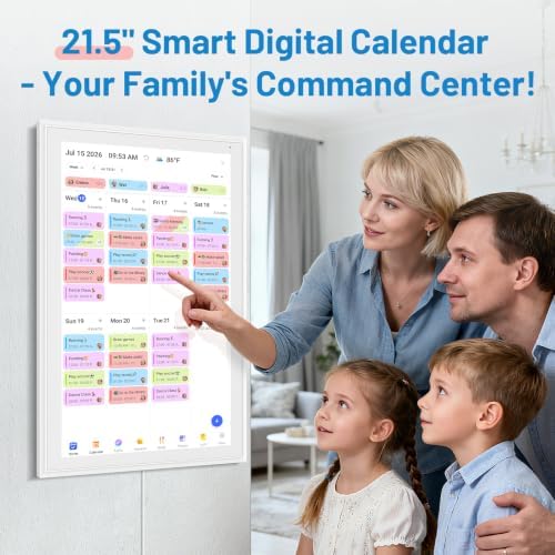 21.5" Smart Wall Calendar 2026 Planner & Chore Chart, Touchscreen - Image 3