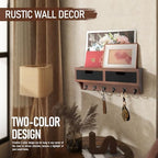 Rebee Vision Key Holder Wall Mount for Home Decor, Brown & Black - Image 2