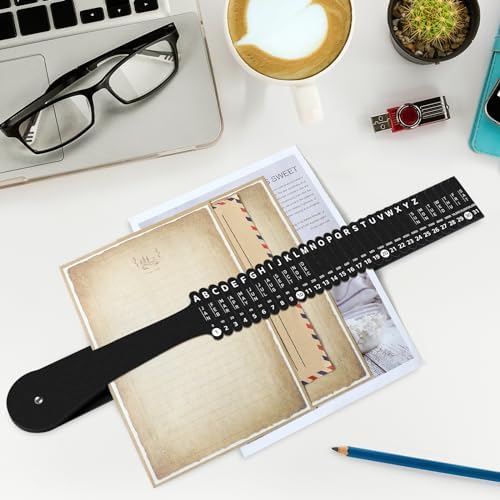 PerKoop 1 Set Plastic Document Sorter Alphabetical Sorter, Black - Image 2