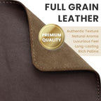 Full Grain Leather Desk Pad, Dark Brown, L (27.6 x 11.8 inch) - Image 2