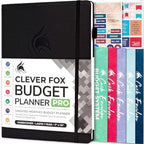 Clever Fox Budget Planner Pro with Cash Budgeting Envelopes, Black by CleverFox