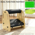 Under Desk Foot Rest,Massage & Leather Pads,3 Height Levels-Green - Image 2