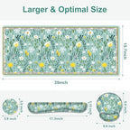 Floral Desk Mat, 4in1 Large Mouse Pad with Wrist Rest, Desk Matt for Desktop, Desk Pad Mat, Anti-Slip XXL Computer Ergonomic Mousepad with Wrist Support for Keyboard and Mouse I Green Elegant Flowers - Image 3