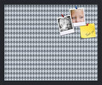 PinPix 21x17 inch Cork Bulletin Board. This Decorative Framed Pin Board Comes with Diamond Pattern in Grey and Blue Design and Satin Black. Ideal for Home, Office Decor or School (PinPix-227) by PinPixBulletinBoards