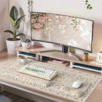 iCasso Mouse Pad with Wrist Rest,Ergonomic Large Desk Mat Set, Beige - Image 7