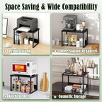 MARTY Desktop Printer Stand 2 Pack Printer Shelf for Desk Home/Office,Black - Image 7
