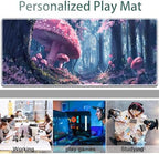 Large Gaming Mouse Pad + Keyboard Wrist Rest + Wrist Support + Coaster Set, Memory Foam Ergonomic for Easy Typing, XXL Extended Gaming Mouse Pad Table Pad - Mushroom Forest - Image 7