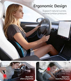 Wigoo Lumbar Support Pillow for Car-Office Chair, Black 1-Pack - Image 2