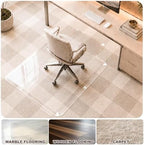 MESAILUP Beveled Edge Office Chair Mat with Lip for Carpet or Hardwood Floor, Crystal Clear 36" x 48" for a Smooth Glide and Easy Roll On/Off, Hard Heavy Duty and Non-Slip Desk Chair Mat - Image 6