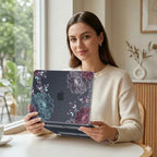 DONGKE Compatible with MacBook Neo 13 Inch Case 2026 A3404 A18 Pro chip & Touch ID, Plastic Hard Shell with Keyboard Cover, Screen Protector & Dust Plugs, Dahlia Flowers - Image 4