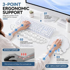 Keyboard Stand with Wrist Rest and Mouse Pad, Acrylic Keyboard Riser, Clear - Image 4