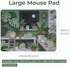 XVX Glass Mousepad Gaming, Cute Frog Hard Mouse Pads for Esports, Large Mouse Mat 410mm*310mm, Tempered Glass Mouse Pad Smooth Micro-Etched Surface with Improved Precision and Speed - Image 2