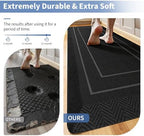 UKISS 9/10"" Extra Thick Cushioned Anti Fatigue Kitchen Mat, Waterproof High Density Foam Standing Desk Mat, Non-Slip Ergonomic Comfort Mat for Kitchen, Office,Workstation Black (Black, 20" X 39") - Image 3
