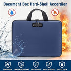 EXLIFBAG Fireproof Document Box with Lock, 13 Pocket Accordion File Folder - Image 2