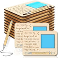 Kosiz 10 Set Wooden Sticky Note Holder Kit, Proud, Wood Color by Kosiz