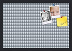 PinPix 22x15 inch Cork Bulletin Board. This Decorative Framed Pin Board Comes with Diamond Pattern in Grey and Blue Design and Satin Black. Ideal for Home, Office Decor or School (PinPix-227) by PinPixBulletinBoards