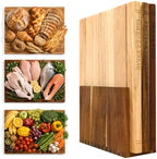 Book Cutting Board Set with Wooden Stand,Wooden Cutting Boards for Kitchen by kitchenhelper