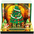 3D Calendar 2027, 3D Creative Time Piece Calendar 2027，Daily Tear-Off Memo Pad with Light, Paper Carving Desktop Decoration, 3D Art Calendar Memo Pad,Unique Holiday Craft Gift (Window Christmas tree) by MELANYA