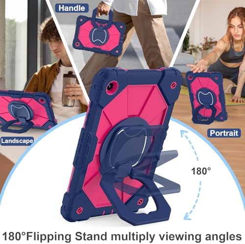 Scnioy for Galaxy Tab A11+ Plus / A9+ Case 11 Inch 2025/2023, Navy Pink - Image 5