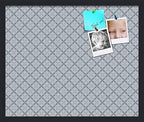 PinPix 24x20 inch Cork Bulletin Board. This Decorative Framed Pin Board Comes with Diamond Pattern in Shades of Blue Design and Satin Black. Ideal for Home, Office Decor or School (PinPix-222) by PinPixBulletinBoards