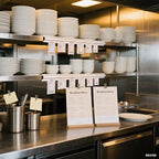 48 Inch Aluminum Ticket Holder Rail with 2 Receipt Stabbers for Restaurant, Kitchen, Bar - Image 4