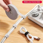 Adhesive Cable Clips 16.4ft Self Adhesive Tape Reusable Cable Tie Wire Straps DIY Accessories for Desk, Wall, Car(Black,8roll) - Image 3