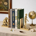 Gold Evolution Book Ends, Monkey to Man Bookends for Heavy Books - Image 4