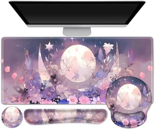 Large Desk Mat, Gaming Mouse Pad Desk Pad, Mousepad + Keyboard Wrist Rest by ToLuLu