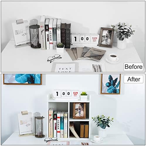 PAG-Mass Desktop Bookshelf Freestanding Wooden Countertop Bookcase Accessories Organizer Display Rack Dorm Desk Storage Shelf - Image 6
