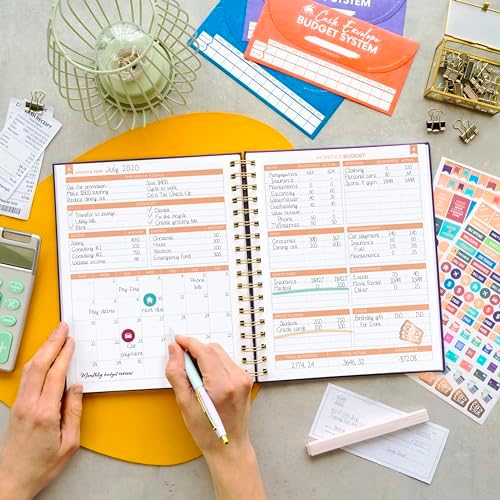 Clever Fox Budget Planner Spiral, Monthly Bill Organizer Book, Purple - Image 6