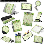 Personalized Tropical Leaves Border Red Mahogany Sticky Note Holder - Image 4
