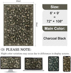DUKINO 6x9 Area Rug Washable Animal Living Room Rug Non Slip Charcoal Black - Image 2
