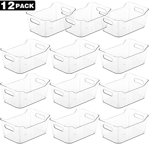 Tiawudi 48 Pack Plastic Storage Bins, Multi-Use Organizer Bins, Pantry Organizer, Clear Storage Containers for Home, Kitchen, Office, Cabinet, Shelf and Fridge Organization - Image 4