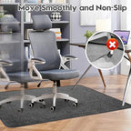 Sycoodeal Office Chair Mat for Hardwood & Tile Floor, 40" x 48" Heavy Duty Computer Gaming Chair Mat for Rolling Chairs Non-Curve, Anti-Slip, Floor Protector for Home Office (Black) - Image 4