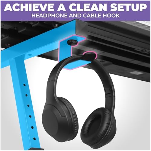 Liquid Stands Piano Keyboard Stand - Z Style Adjustable and Portable Heavy Duty Music Stand for Kids and Adults -Fits 54-88 Key Electric Pianos - Sturdy Musical Keyboard Stand (Light Blue) - Image 5